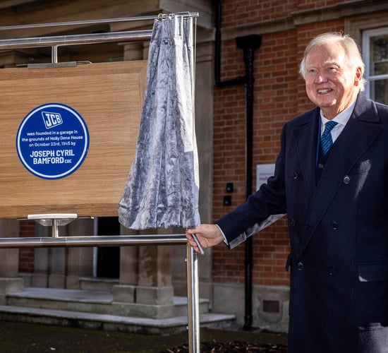 JCB and Lord Bamford celebrate joint 80th birthday