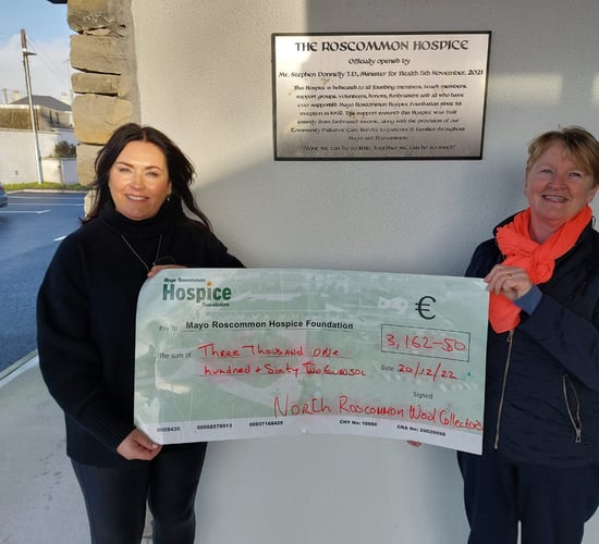 Wool worth more than €3,000 donated for Roscommon hospice
