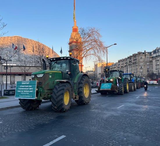 French farmers hold Paris tractor protest against pesticide ban