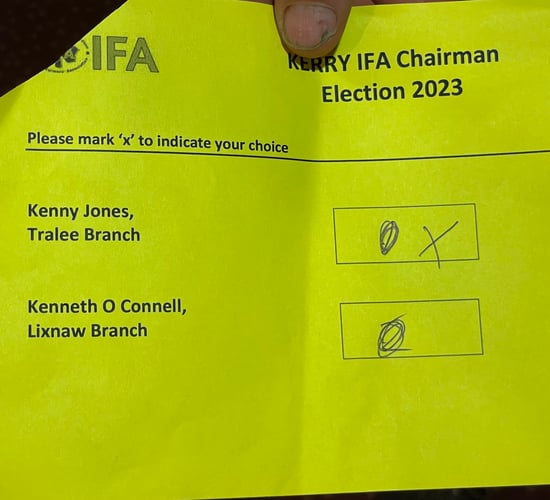 Kenny Jones re-elected Kerry IFA chair by single vote