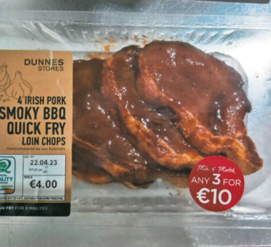 FSAI issues salmonella warning for pork chops