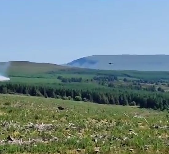Irish Air Corps supports NI firefighters in tackling gorse fires