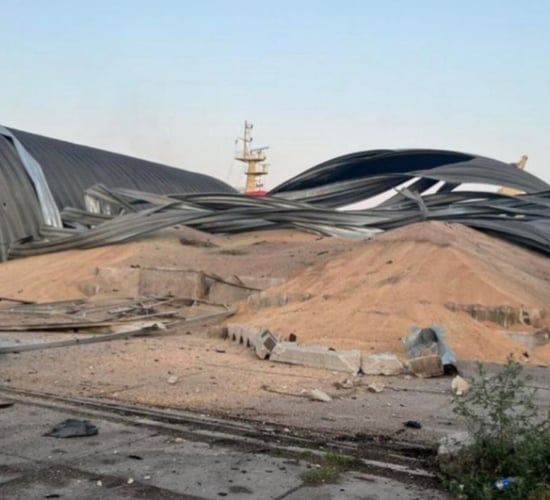 Grain facility hit by Russian drone attack in Odesa region