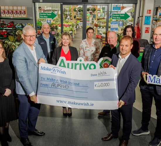 Aurivo presents €40,000 donation to Make-A-Wish Ireland