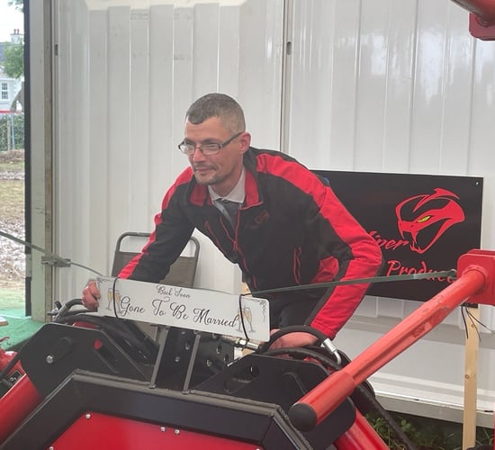 Groom leaves Ploughing early to tie the knot