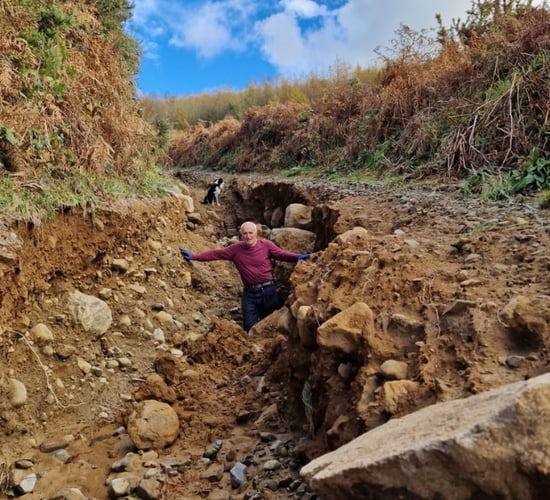 Christmas tree farmer unable to access land due to flooding damage