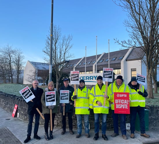 Watch: Kerry Agribusiness drivers take to the picket line