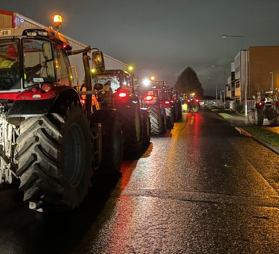 Carlow IFA holds demonstration in solidarity with EU farmers