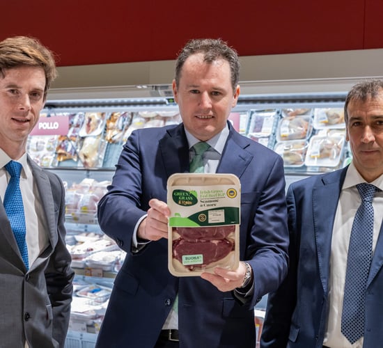 PGI 'Irish Grass Fed Beef' appears on Italian supermarket shelves