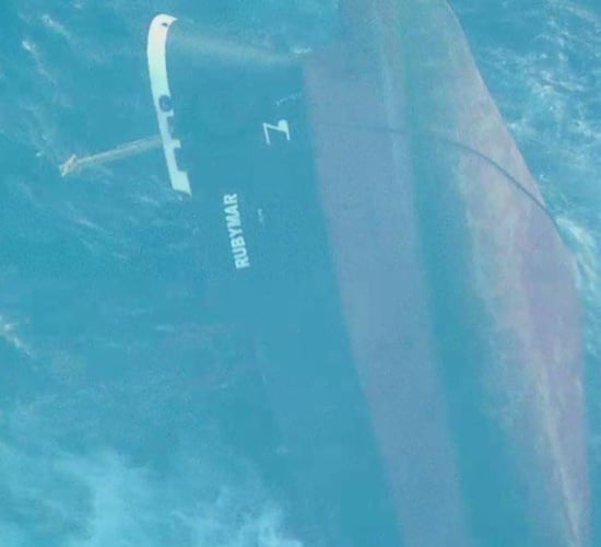 Missile strike sinks ship carrying 21,000t of fertiliser in Red Sea