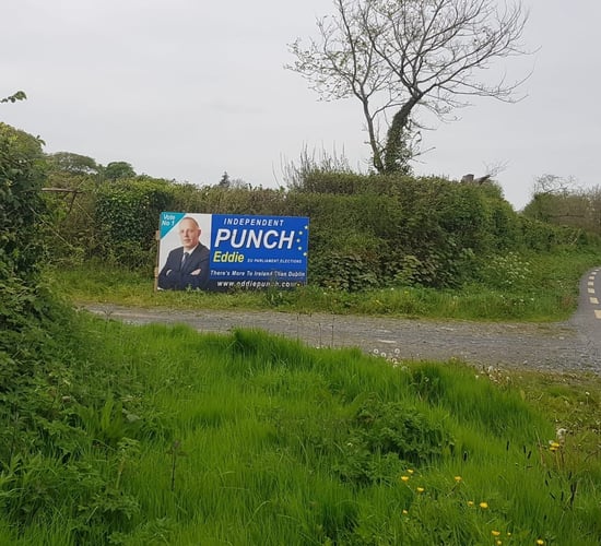 Punch 'disappointed' after election billboard goes missing