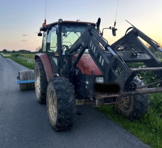 Gardaí stop 14-year-old driving untaxed tractor