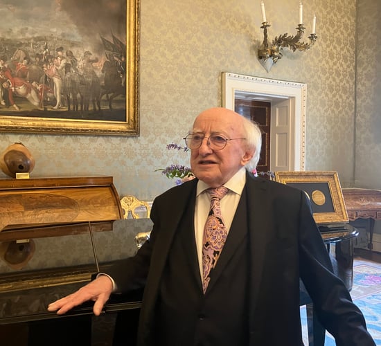 Watch: President Higgins says Ireland should produce different dairy products