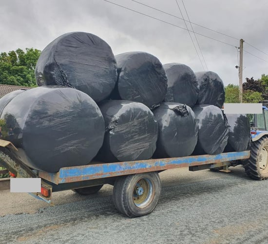 Gardaí remind farmers of road rules when towing bales