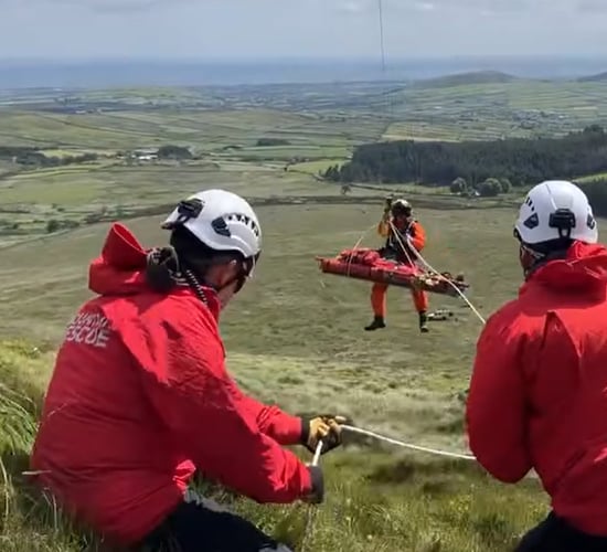 Dramatic rescue for farmer and his dog from the Mourne Mountains