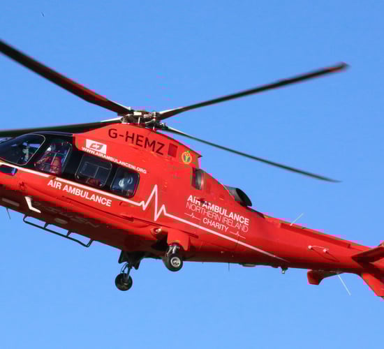 NI air ambulance marks 7 years since 'first mission' on family farm