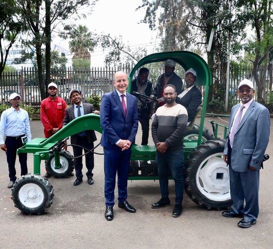 Electric tractor created by Irish company unveiled in Ethiopia