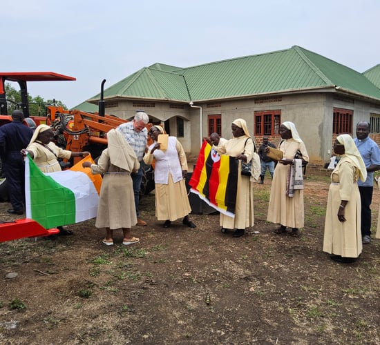 Ugandan nuns receive tractor donated by Irish farmers