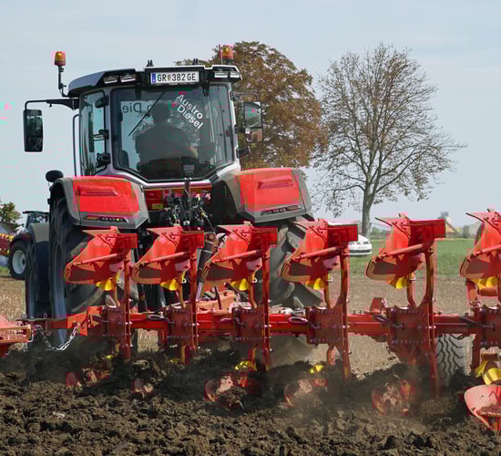 On-land plough and power harrows from Pottinger