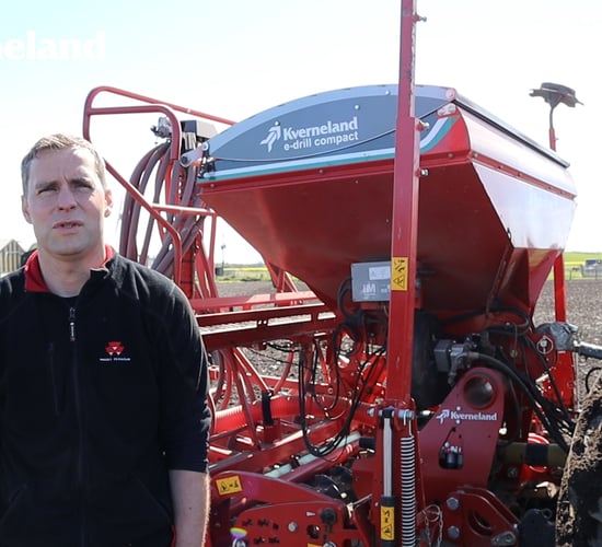 Watch: Co. Down cereal farmer upgrades to e-drill compact