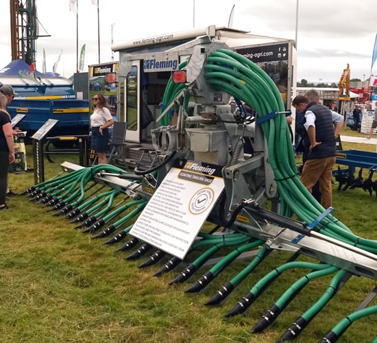 Finding the optimum forward speed when spreading slurry