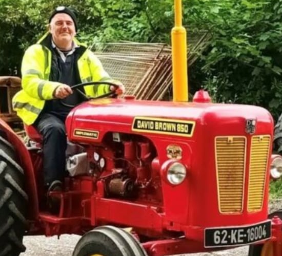 Driving from Malin to Mizen on a 1962 David Brown 850 tractor