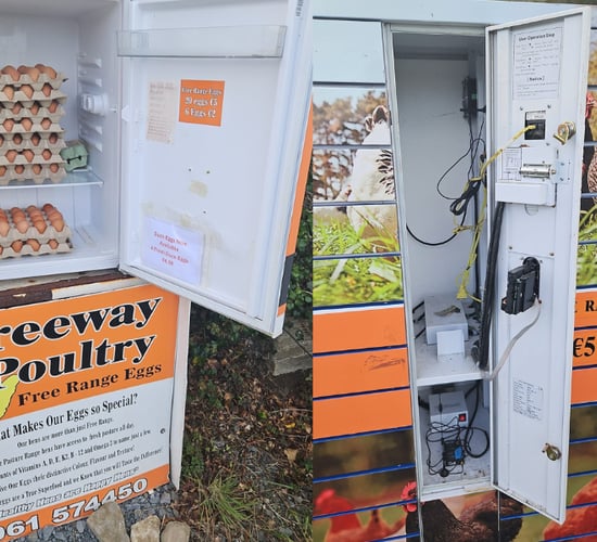About €200 stolen from egg vending machine in Limerick