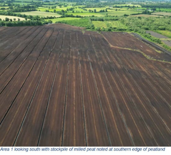 Photos released of large peat extraction sites with possible illegal activities