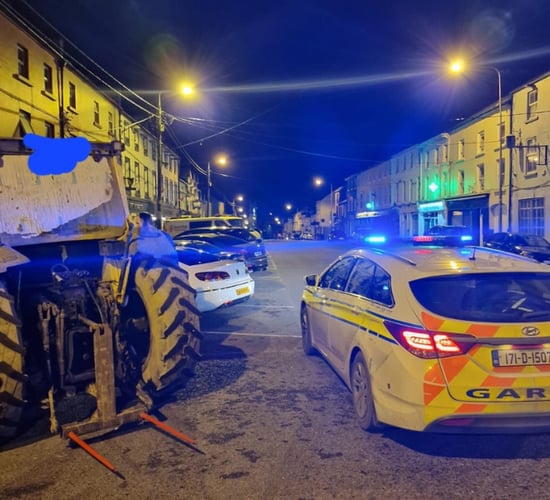 Gardaí stop 'suspected' drink driver in tractor