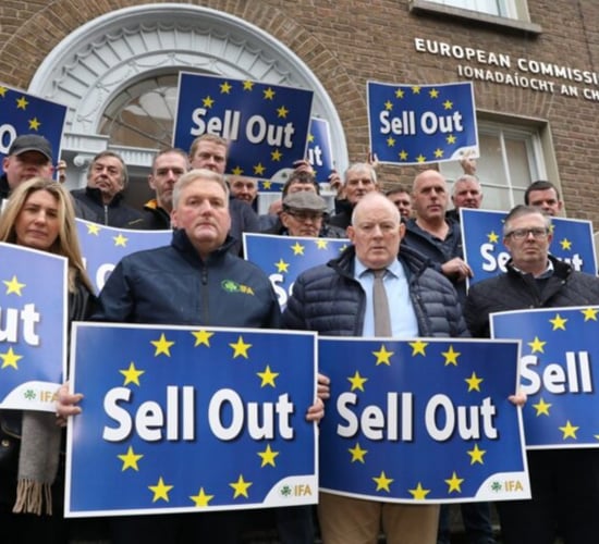 Mercosur protest letter delivered to EU Commission Offices in Dublin