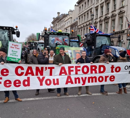 Tractors and farmers' protest bring central London to near standstill