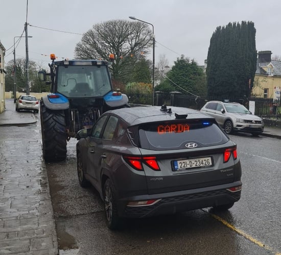 Gardaí stop 15-year-old driving tractor with no tax or insurance