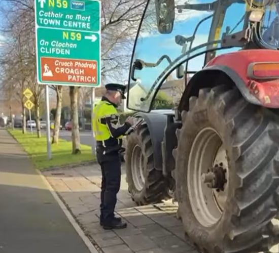 Gardaí clamp down on phone use by tractor drivers