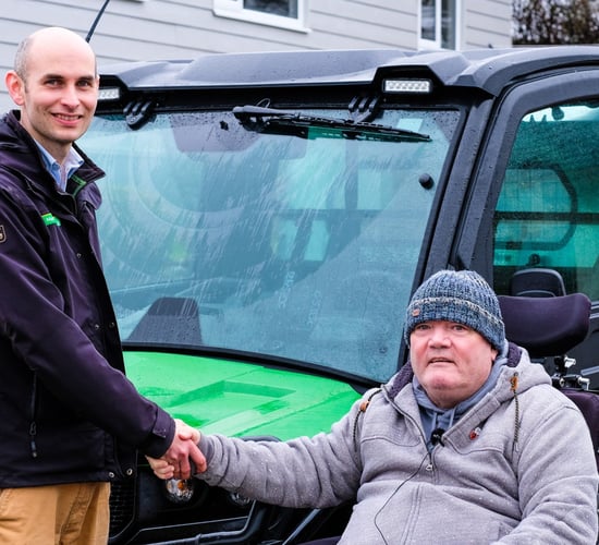 Adapted John Deere gives disabled man new lease on life