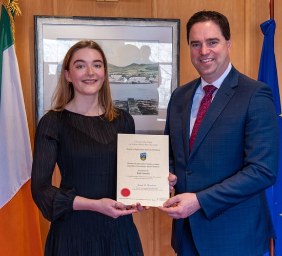 UCD student wins women in agriculture studies award