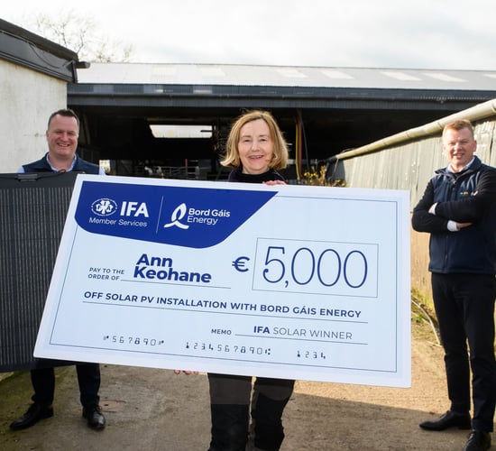 Cork farmer wins €5,000 off the cost of solar installation