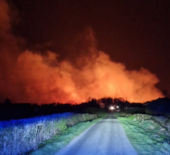 Watch: Public urged to be 'ultra aware' after Westmeath bog fire