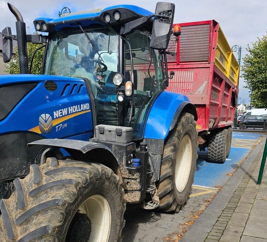 Tractor driver fined €150 for illegally parking in disability bay