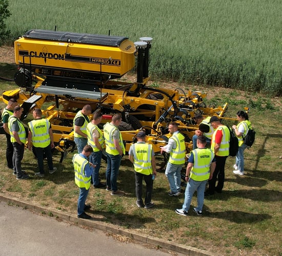 Ukrainian farmers' break from war on UK machinery research trip