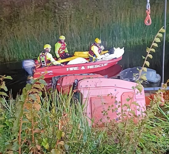 Fire service attends scene after tractor enters Grand Canal