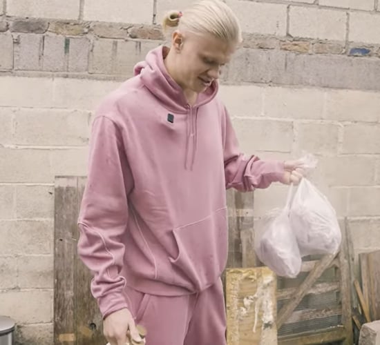 Watch: Soccer star Haaland stocks up on steak and milk at local farm