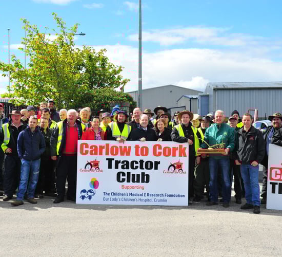 232km tractor run from Clare coast to Carlow for children's health
