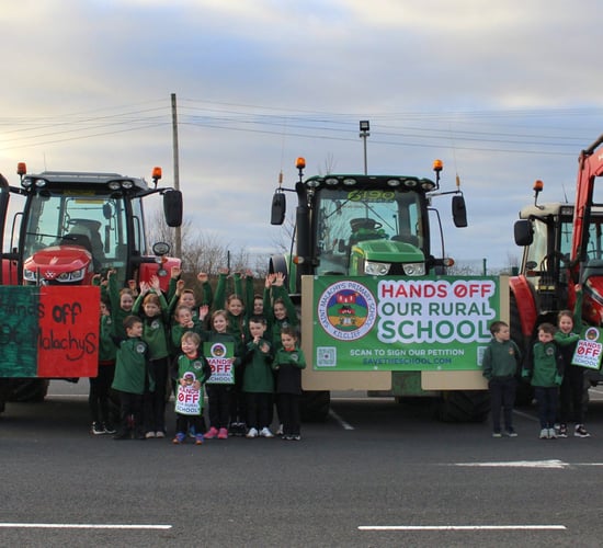 Gallery: Tractors out in force to keep rural NI school open