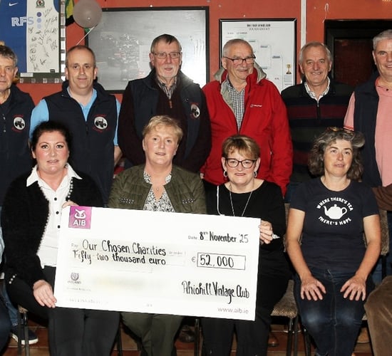Pics: €52k presented to charities as a result of vintage working day