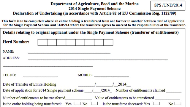 Single Farm Payment forms 'in the post'