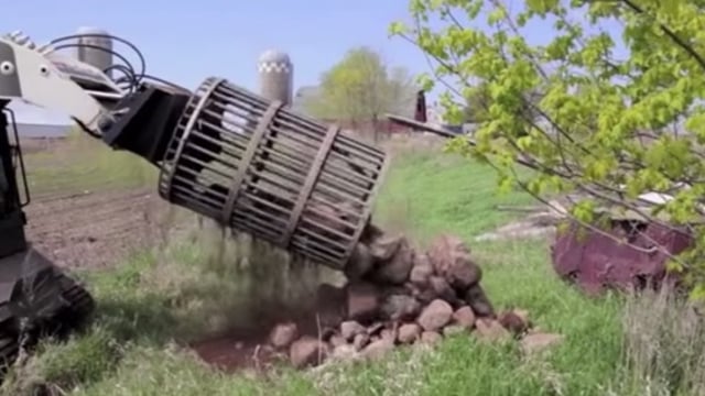 Picking stones just got a lot easier with this machine!