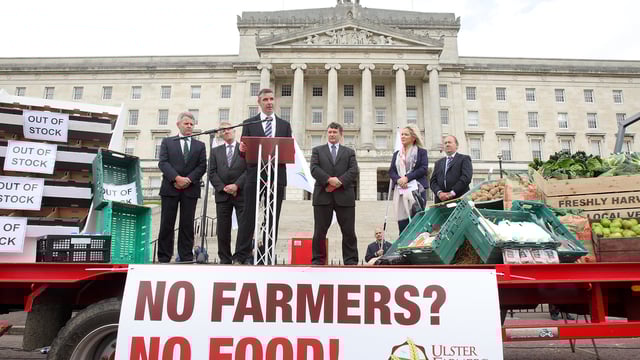 Ulster Farmers' Union claims 500 turnout for Stormont protest