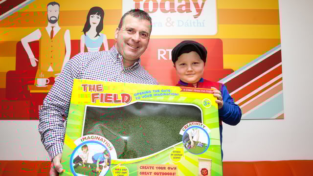 The Late Late Toy Show's rapping farmer has been reunited with his field!