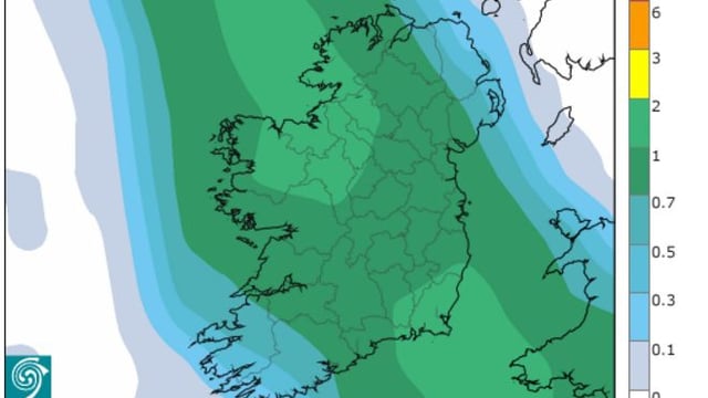 Widespread rain on the way as Met Eireann issues rainfall warning