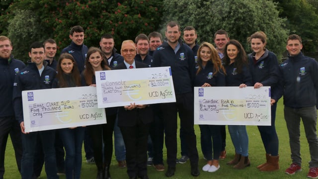UCD AgSoc donates record €42,000 to three charities